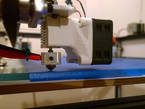 droodles cobblebot hexagon fan shroud 3d printer parts 40mm mount hotend hot end 3d print model - Mito3D