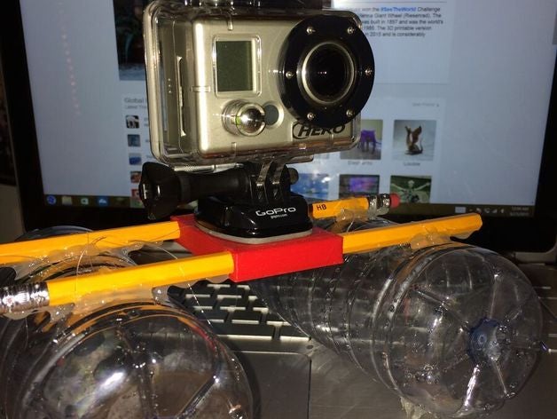 gopro bateau L'impression 3d la bouteille flotteur aller montage piscine pro de l'eau 3D print model - Mito3D