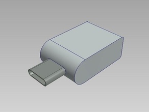 usb-c adapter-Gehäuse computer 3d print model - Mito3D