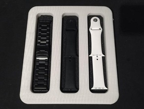 apple watch band stand parts drawer organization draw 3d print model - Mito3D