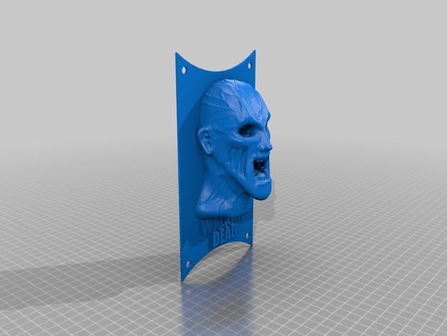 zombie head walking dead 3d printing 3D print model - Mito3D