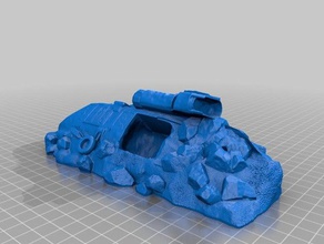 crashed helicopter toy & game accessories boardgame miniature 28mm wargame warhammer zombicide 3d print model - Mito3D