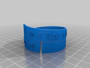 customized spiral poem bracelet - type 1 diabetic art 3d print model - Mito3D
