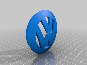 vw beschriftet Nabenkappe automotive cap center Rad 3d print model - Mito3D