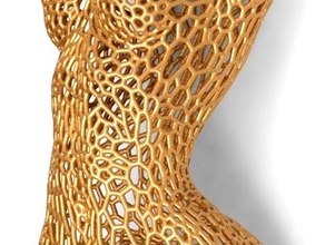 female body style voronoi version 3 math art 3d print model - Mito3D