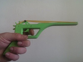 rubber band gun elastic elastiek fully printable fun 3d print model - Mito3D