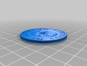 squinty head coin scans & replicas eli manning funny scan 3d print model - Mito3D