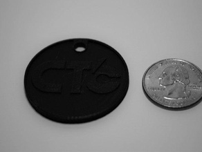 la cct trousseau de clés porte-clés 3d Le logo L'imprimante un 3d print model - Mito3D