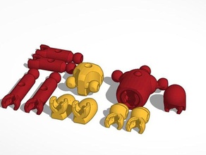 robot guy interactive art 3d print model - Mito3D