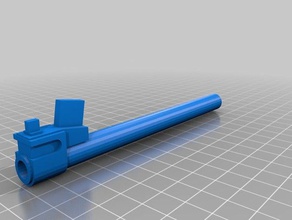 parts leia blaster hole down barrel props gun princess prop star wars 3d print model - Mito3D
