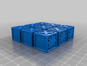 damage cube role-playing games other gaming parametric wod dice openscad rpg world darkness 3d print model - Mito3D