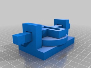 scotch yoke l'ingénierie mouvement linéaire fendue sur le lien 3d print model - Mito3D