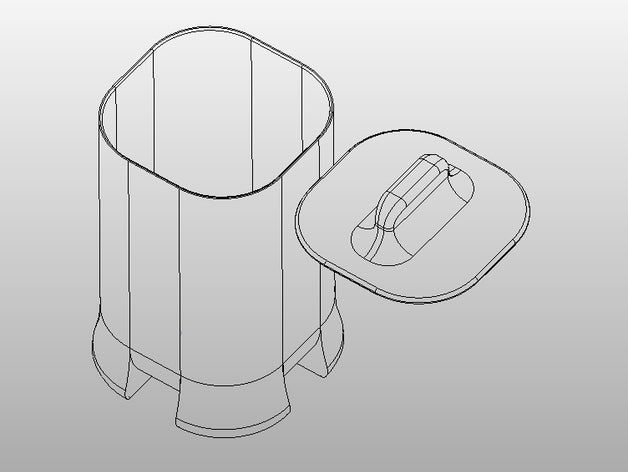 small trashcan 3D print model - Mito3D