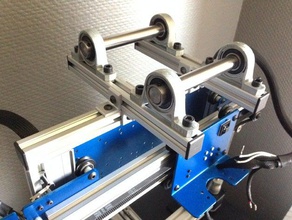 full metal soporte de bobina aluminio extrusiones - ordbot Impresora 3d las piezas hadrón 3d print model - Mito3D