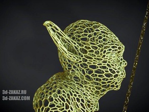 yoda star wars tarzı voronoi matematik sanatı stile 3d print model - Mito3D