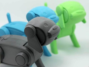Spielzeug - Roboter-Hund Modell-Roboter Tier artikuliert Hund Scharnier Roboter 3d print model - Mito3D