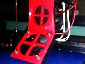 hinge style fan bracket makergear m2 3d printer parts holder mount shroud 3d print model - Mito3D
