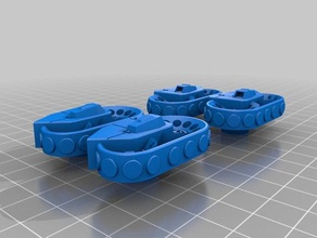 hotwheels treads turbo turret toy & game accessories 15mm scifi wargaming 3d print model - Mito3D