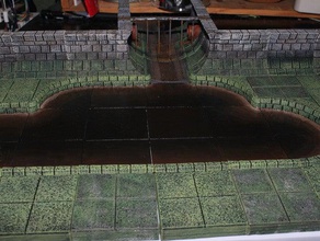 openforge sewer deep pool toy & game accessories dnd tiles dungeon miniatures pathfinder rpg tabletop terrain 3d print model - Mito3D