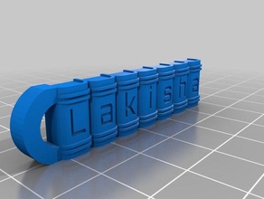 lakisha llaveros personalizado 3d print model - Mito3D