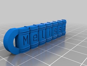 melissa keychains customized 3d print model - Mito3D
