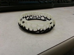 dual struded coral cuff bracelets 3d print model - Mito3D