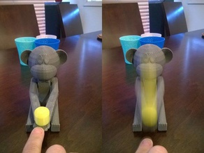 rubber band powered coconut warf monkey Spiele Kokosnüsse Kinder Gummi-band - Spielzeug 3d print model - Mito3D