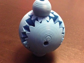 eccentric sphere gears remix hires din912 m3 screws knobs turn mechanical toys gear knob 3d print model - Mito3D