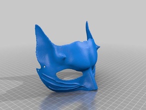 cat devil mask sculptures 3d print model - Mito3D