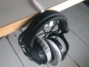 minimal headphone holder 3cm table source audio headphones hanger hook 3d print model - Mito3D