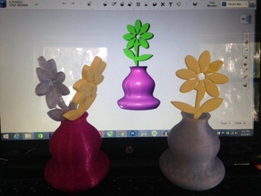 vase Blume Dekor Blumen-vase 3d print model - Mito3D