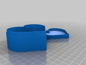 Herz-box Container kundengebundene 3d print model - Mito3D
