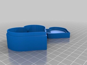 small heart box containers customized 3d print model - Mito3D
