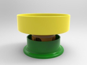 anti ant dog bowl moat platform pets 3d print model - Mito3D