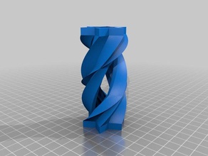 twisted roba - 7 strani oggetti geometrici creati designspark mechanical matematica arte 3d print model - Mito3D