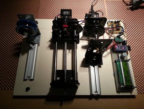 coil winding machine robotics arduino winder enamelled l293d lcd pololu pro mini qtr-1a rotary encoder servo wire 3d print model - Mito3D
