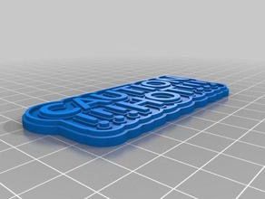 caution hot tag sign organization customized 3d print model - Mito3D