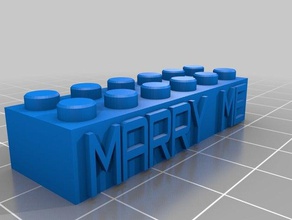 marry me construction toys customized 3d print model - Mito3D