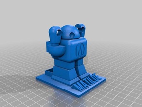 robô de caneta titular - porta penne brinquedos & games kid maker faire brinquedo 3d print model - Mito3D