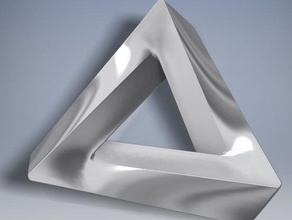 penrose-Dreieck Mathe-Kunst geometrie unmöglich math 3d print model - Mito3D
