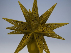 tree star sculptures decoration holiday 3d print model - Mito3D