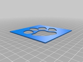pawprint plantilla herramientas del arte personalizado 3d print model - Mito3D