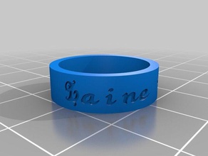 laine del anillo los anillos personalizado 3d print model - Mito3D