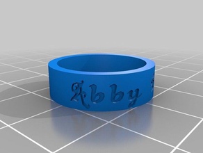 abby's ring rings customized 3d print model - Mito3D