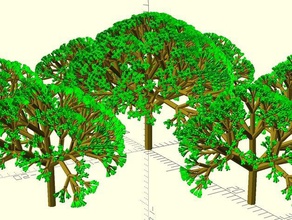 kusurlu rastgele fraktal ağaç matematik sanatı 3d openscad 3d print model - Mito3D