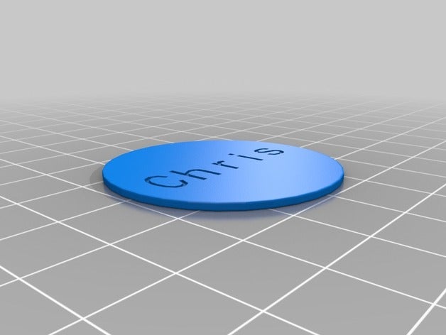 chris token customized 3D print model - Mito3D