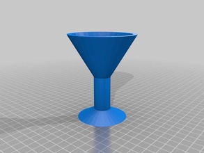drinking glass hollow stem kitchen dining cup openscadtutorial 3d print model - Mito3D