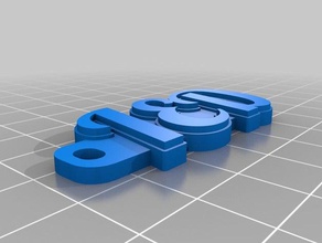 ied name key chain organization customized 3d print model - Mito3D