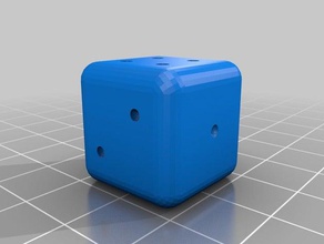 single die dice 3d print model - Mito3D