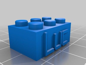 bloque lego de collar llavero - luc juguetes construcción personalizado 3d print model - Mito3D